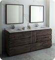 Fresca FVN31-361236ACA-FC Formosa 84" Floor Standing Double Sink Modern Bathroom Vanity with Mirrors in Acacia
