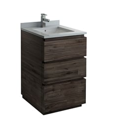 Fresca FCB3124ACA-FC-U Formosa 24" Floor Standing Modern Bathroom Cabinet with Top & Sink in Acacia