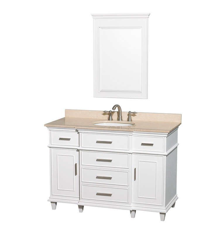 [DISABLED]Berkeley 48" Modern Bathroom Vanity Set by Wyndham Collection in White