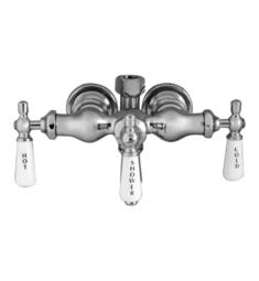 Barclay 4073-PL 5 1/2" Three Handle Wall Mount Acrylic Tub Filler with Diverter