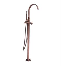 Barclay 7954-MC-ORB Dixville 49 1/4" Double Metal Cross Handle Freestanding Tub Filler with Handshower in Oil Rubbed Bronze