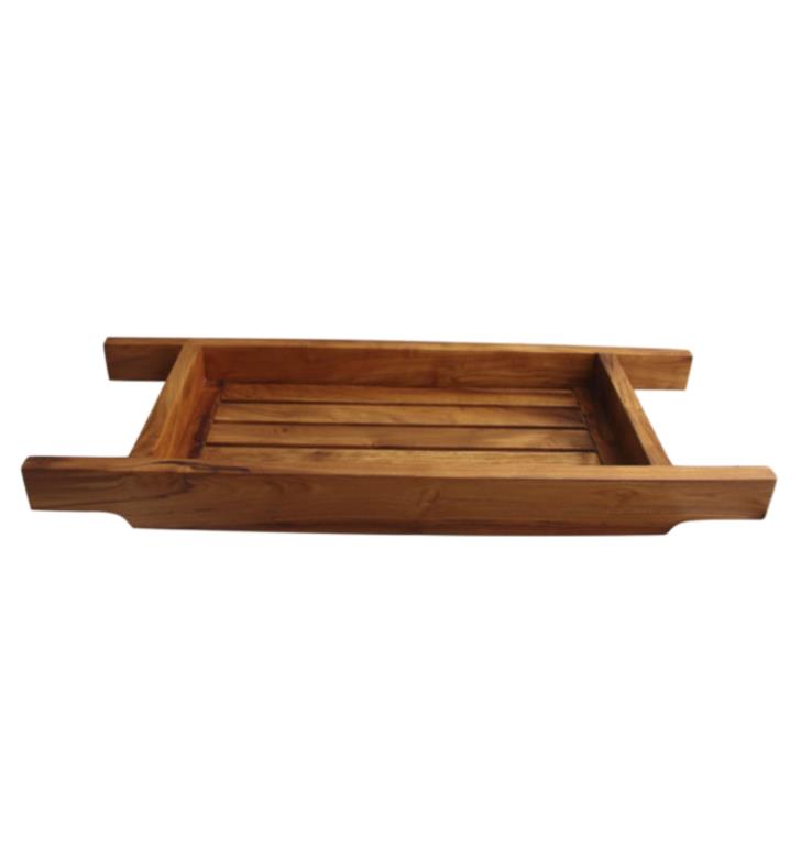teak wood tub shelf