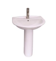 Barclay C-3-310WH Karla 27 3/8" Pedestal Foot for Lavatory Sink in White