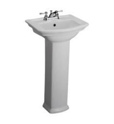 Barclay C-3-390WH Washington 27 1/8" Pedestal Foot for Lavatory Sink in White