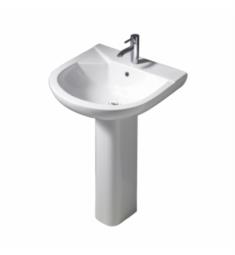 Barclay C-3-420WH Anabel 25 1/8" Pedestal Foot for Lavatory Sink in White