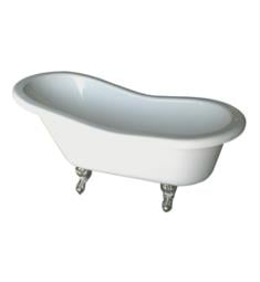 Barclay ADTS67-WH Isadora 67" Acrylic Freestanding Slipper Clawfoot Soaker Bathtub in White