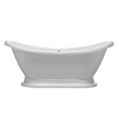 Barclay ATDS7H69B-WH Montebello 69" Acrylic Pedestal Double Slipper Soaker Bathtub in White