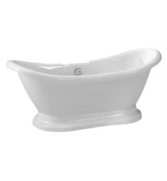 Barclay ATDSN69B-WH Montebello 69" Acrylic Pedestal Double Slipper Soaker Bathtub in White