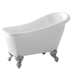 Barclay ATSN44-WH Cyrano 43 1/2" Acrylic Freestanding Slipper Clawfoot Soaker Bathtub in White