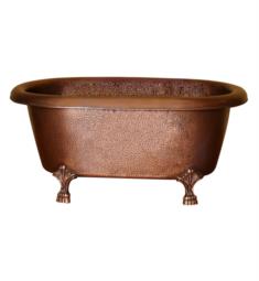 Barclay COTDRN31-AC-AC Picasso 31 1/2" Copper Freestanding Double Roll Top Clawfoot Soaker Bathtub in Antique Copper