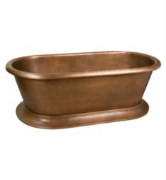Barclay COTDRN75B-AC Somerset 77" Copper Pedestal Double Roll Top Soaker Bathtub in Antique Copper