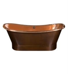 Barclay COTDSN70B-SAP Chopin 70 1/4" Copper Freestanding Double Slipper Soaker Bathtub in Antique Copper