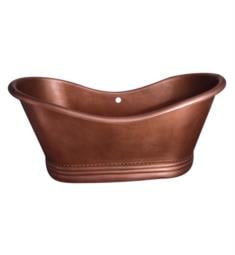 Barclay COTDSN72P-AC Amara 72" Copper Freestanding Double Slipper Soaker Bathtub in Antique Copper