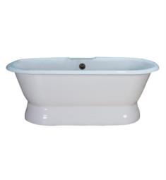 Barclay CTDR7H60B-WH Conrad 60" Cast Iron Pedestal Double Roll Top Soaker Bathtub in White