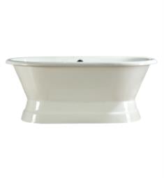 Barclay CTDRN60B-WH Conrad 60" Cast Iron Pedestal Double Roll Top Soaker Bathtub in White