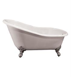 Barclay CTSN57I-WH Giselle 57" Cast Iron Freestanding Slipper Clawfoot Soaker Bathtub in White