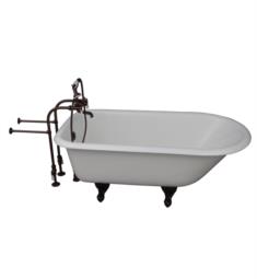 Barclay TKCTRN60-ORB1 Bartlett 60 3/4" Cast Iron Freestanding Clawfoot Soaker Bathtub with Porcelain Lever Elephant Spout Tub Filler and Handshower in Oil Rubbed Bronze