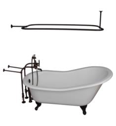 Barclay TKCTSN67-ORB3 Icarus 67" Cast Iron Freestanding Clawfoot Soaker Bathtub with Porcelain Lever Tub Filler and 10" Wall Support in Oil Rubbed Bronze