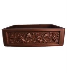 Barclay FSCSB3070-SAC Concord 33" Single Bowl Copper Farmhouse Rectangular Kitchen Sink in Smooth Antique Copper