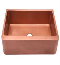 Barclay FSCSB3104-AC Barroca 25" Single Bowl Copper Farmhouse Rectangular Kitchen Sink in Antique Copper