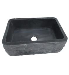 Barclay FSGSB4020-GPBL Birgitta 36" Single Bowl Granite Farmhouse Rectangular Kitchen Sink in Polished Black