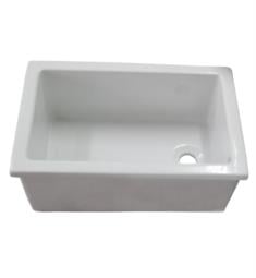 Barclay LS585 22 3/4" Single Bowl Fireclay Undermount Rectangular Utility Sink in White