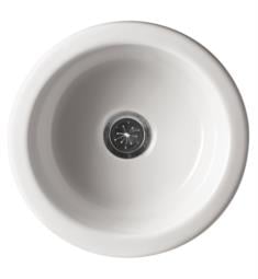 Barclay PS18-WH Ione 17 3/4" Single Bowl Fireclay Drop-In Round Prep Sink in White