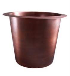 Barclay PSCSB3000-SAC Sykes 12" Single Bowl Copper Undermount/Drop-In Round Bar/Prep Sink in Smooth Antique Copper