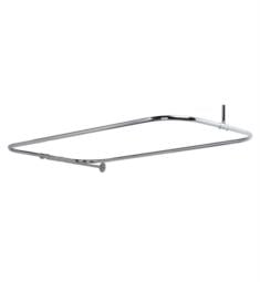 Barclay 4152-54 54" Rectangular Shower Rod with Side Wall & Ceiling Supports