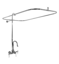 Barclay 4122 Three Handle Wall Mount Tub And Shower Faucet with Rectangular Shower Ring