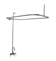 Barclay 4124-CP Three Handle Wall Mount Tub And Shower Faucet with Rectangular Shower Ring