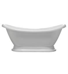 Barclay ATDS7H63RB-WH Monterrey 63" Acrylic Freestanding Double Slipper Pedestal Soaker Bathtub in White