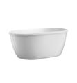 Barclay ATOVN51D-WH Pearce 51 1/4" Acrylic Freestanding Soaker Bathtub in White