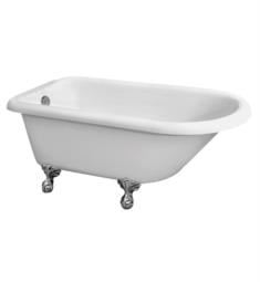 Barclay ATRN53-WH Alexia 54" Acrylic Freestanding Roll Top Clawfoot Soaker Bathtub without Faucet Holes in White