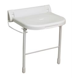 Barclay 6191-WH 18 3/4" Wall Mount Plastic Shower Seat with Fold Down Legs in White