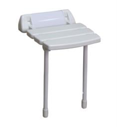 Barclay 6193-WH 13 3/4" Wall Mount Plastic Shower Seat with Fold Down Legs in White