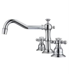 Barclay LFW102-BC Roma 6" Three Hole Widespread Bathroom Sink Faucet with Button Cross Handle