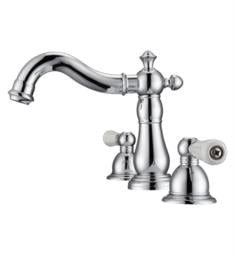 Barclay LFW104-PL Aldora 6" Three Hole Widespread Bathroom Sink Faucet with Porcelain Lever Handle