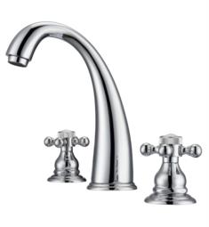 Barclay LFW106-BC Maddox 7 3/8" Three Hole Widespread Bathroom Sink Faucet with Button Cross Handle