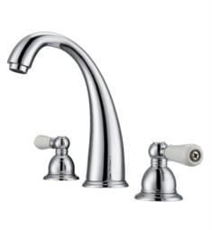 Barclay LFW106-PL Maddox 7 3/8" Three Hole Widespread Bathroom Sink Faucet with Porcelain Lever Handle