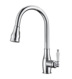 Barclay KFS410-L3 Caryl 16 1/2" Deck Mounted Porcelain Lever Handle Pull-Out Spray Kitchen Faucet