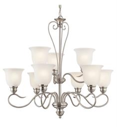 Kichler 42907NIL18 Tanglewood 9 Light 32" Ceiling Mount LED Double Tier Satin Etched Chandelier in Brushed Nickel