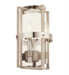 Kichler 44292WWW Peyton 2 Lights 8 1/4" Incandescent Wall Sconce in White Washed Wood