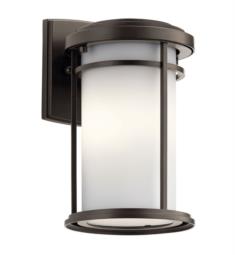 Kichler 49686OZL18 Toman 1 Light 6" LED Satin Etched Glass Outdoor Wall Light in Olde Bronze