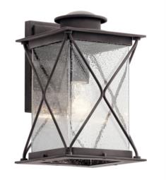 Kichler 49744WZCL18 Argyle 1 Light 8" LED Clear Seeded Glass Outdoor Wall Light in Weathered Zinc