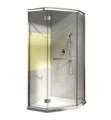 Fleurco PJNA-40 Pura Neo 32 5/8" - 35 1/8" Frameless Neo-Angle Shower Door Glass-to-Glass Hinges