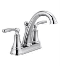 Delta 2532LF-TP Woodhurst 6" Double Handle Centerset Bathroom Sink Faucet