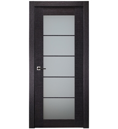 Belldinni AV5L-BA Avanti 5 Lite Interior Door in Black Apricot Finish with Frosted Glass