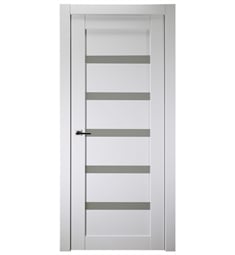 Belldinni LEORAG-BN Leora Vetro Interior Door in Bianco Noble Finish with Frosted Glass