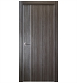 Belldinni UNICA208-GO Unica 2V Interior Door in Gray Oak Finish with Aluminum Moldings and Aluminum Edges